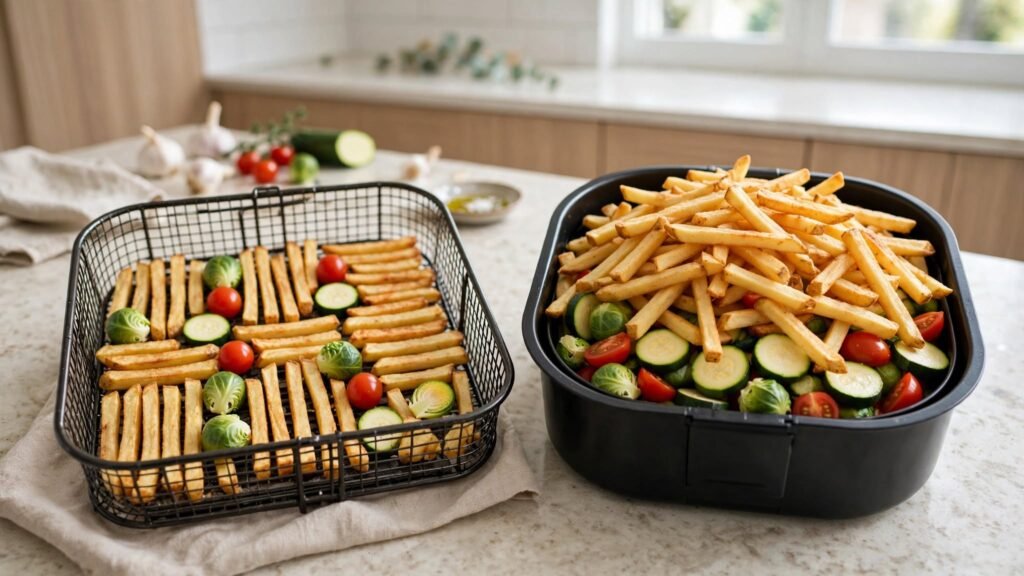 How to arrange food in an air fryer basket