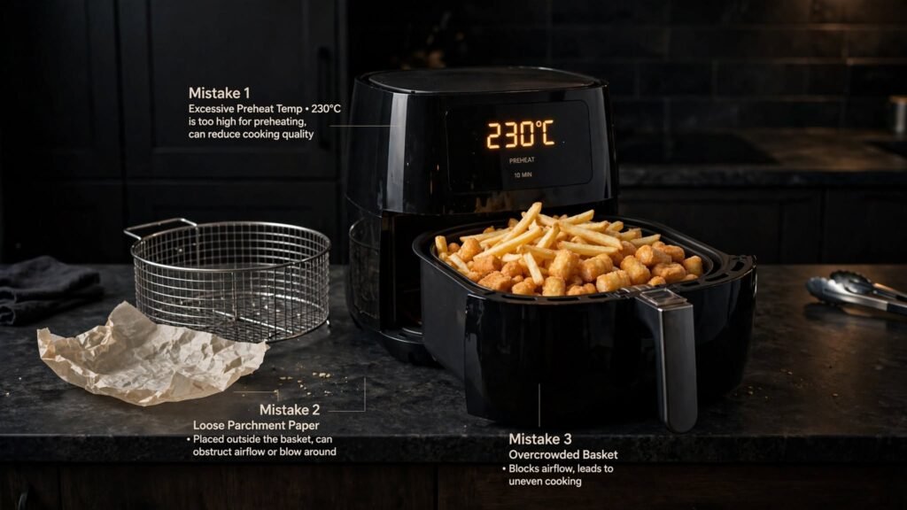 Common mistakes to avoid when preheating an air fryer
