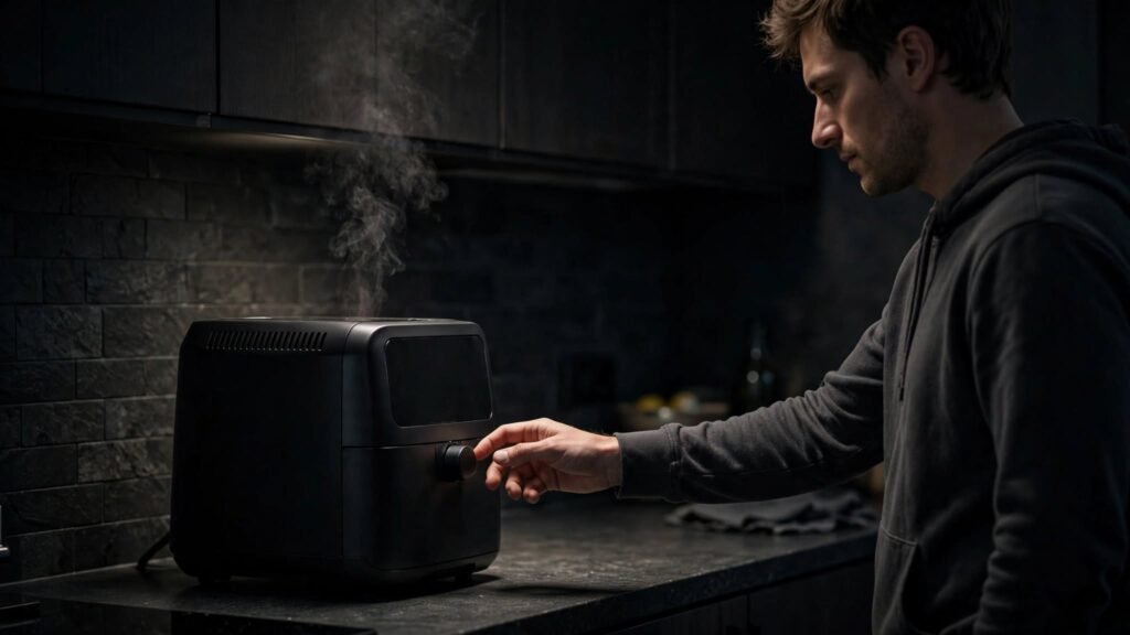 Air fryer producing smoke during cooking