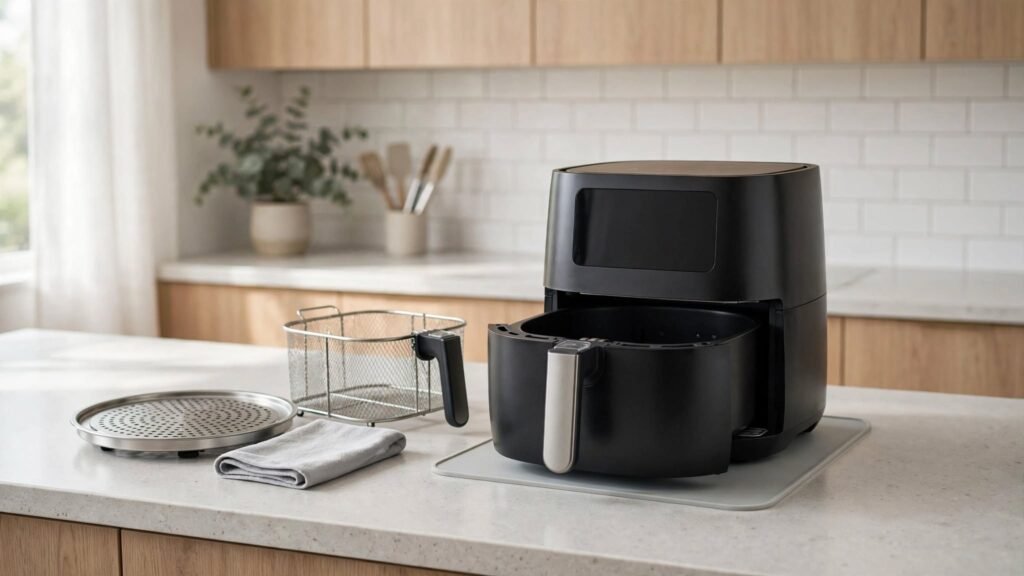 Air fryer setup before first use
