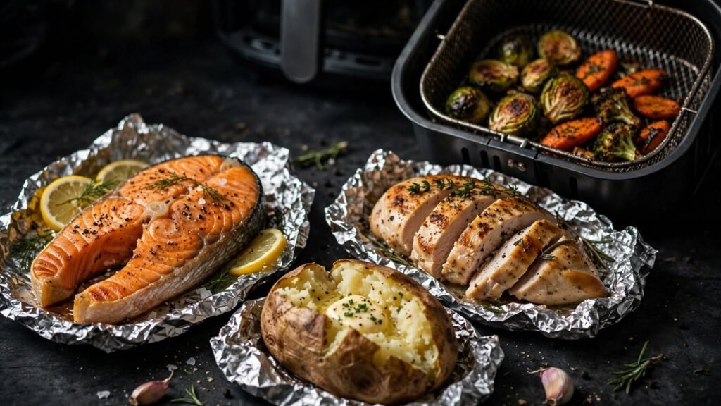 Foods that can be cooked with aluminum foil in an air fryer
