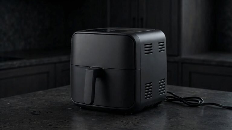 Air Fryer Safety positioned on a stable kitchen countertop