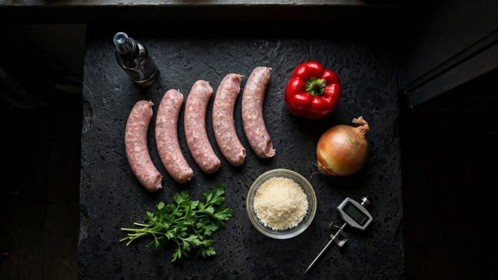 Ingredients for air fryer Italian sausage