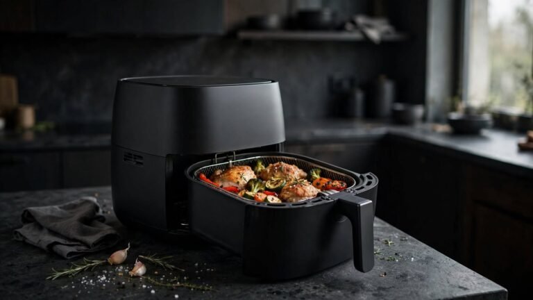 6 qt air fryer showing its practical basket capacity