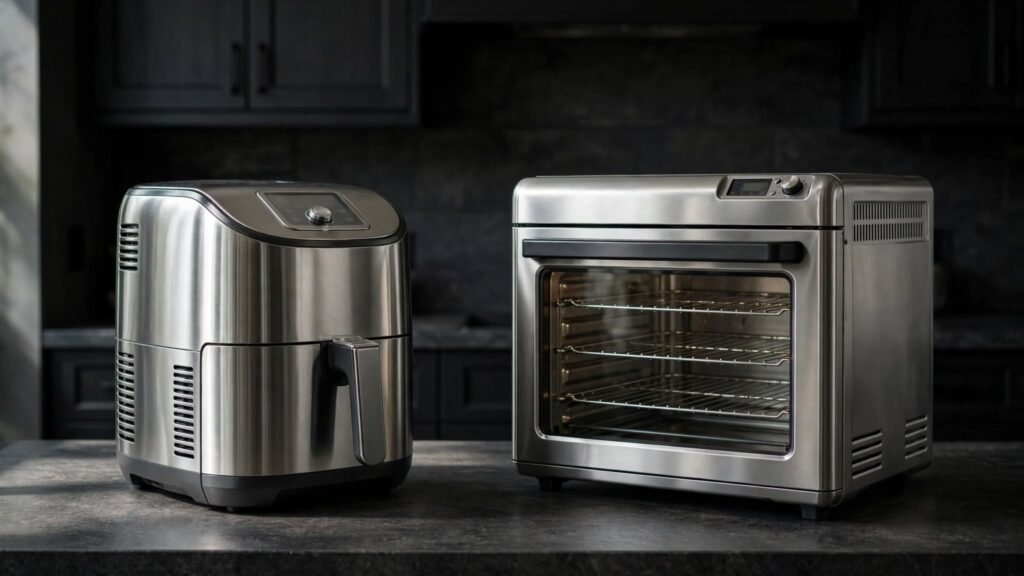 Basket style and oven style stainless steel air fryers compared
