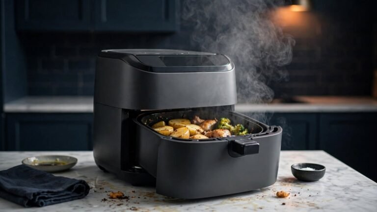 Air Fryer Smoking while cooking on a kitchen countertop