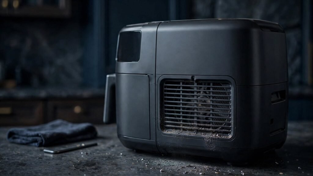 Air fryer with unusual grinding or scraping noise
