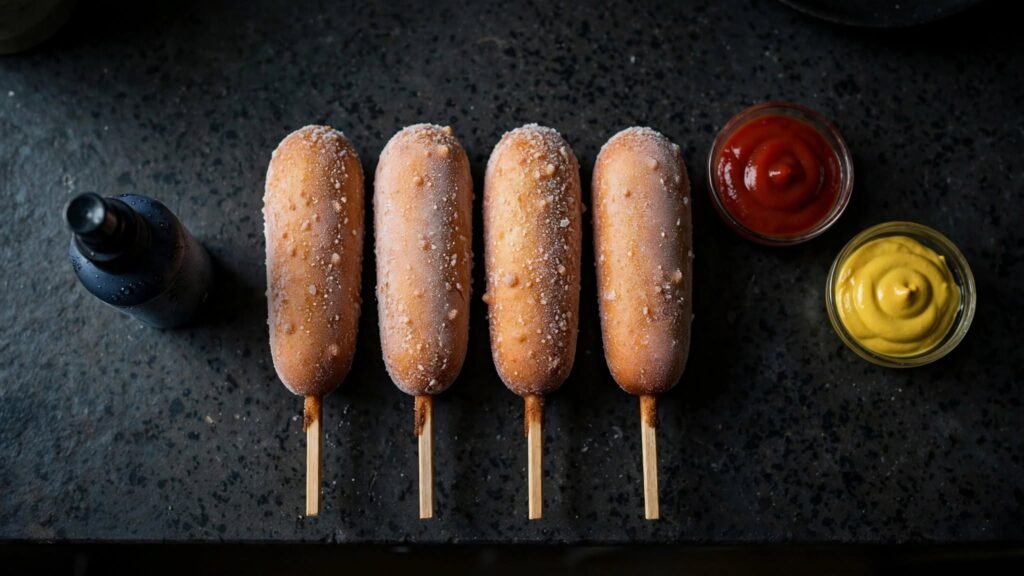 Ingredients for air fryer State Fair corn dogs