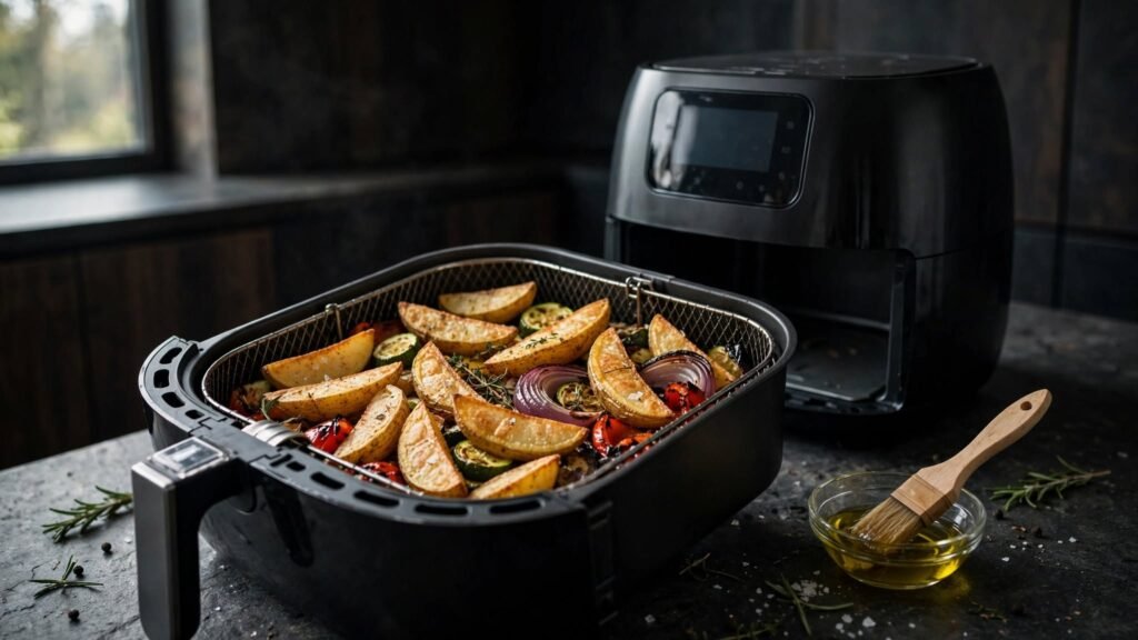 Crispy air-fryer potatoes with a light coating of oil