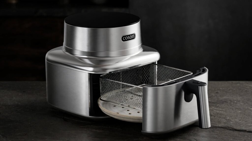 Cosori Iconic style 6.5 quart stainless steel basket air fryer