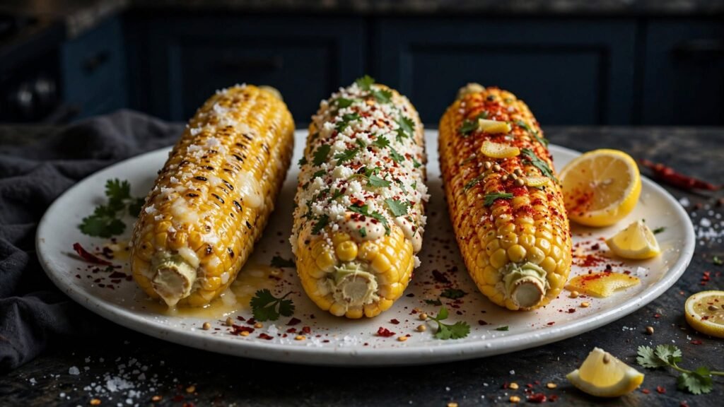 Classic elote and bhutta-style air fryer corn variations